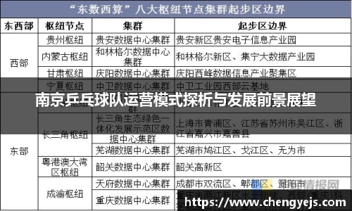 南京乒乓球队运营模式探析与发展前景展望